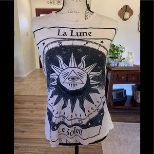 Graphic design muscle tee tank top